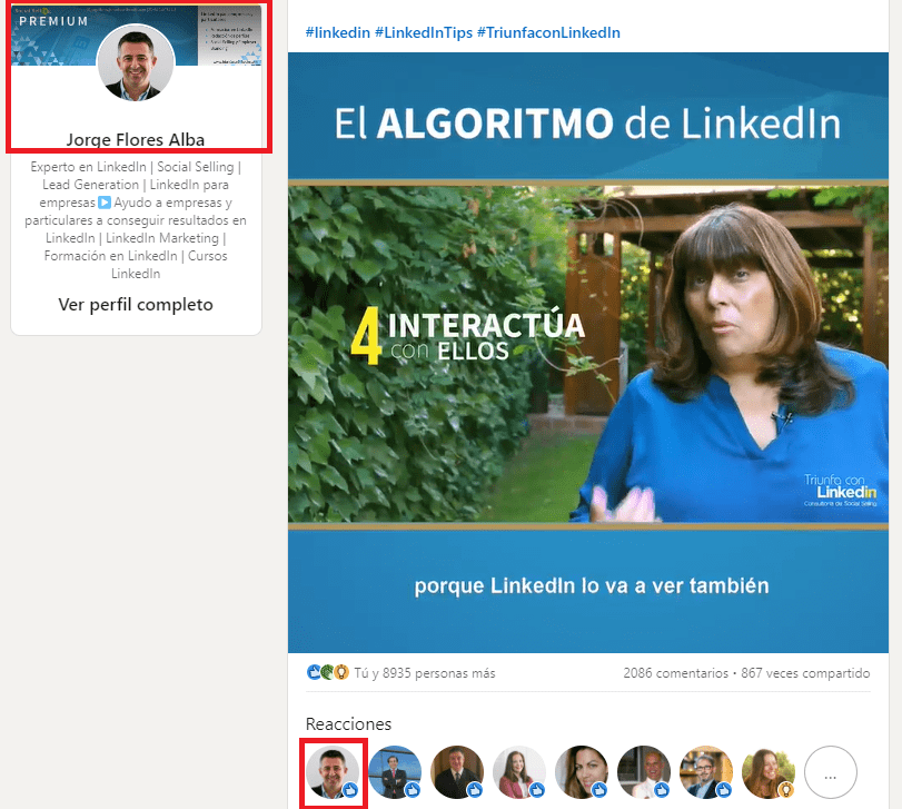 interactua con tus contenidos en LinkedIn